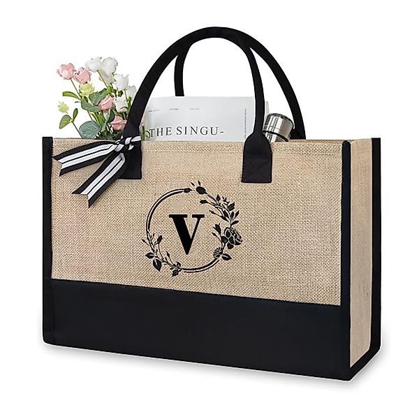 REDOM Tragetasche Buchstabentasche Stofftasche Freizeittasche Damen günstig online kaufen