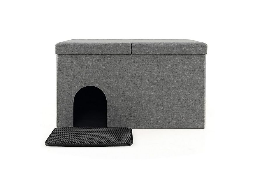 COSTWAY Indoorhütte Katzenhöhle, faltbar mit Deckel, 2-lagige günstig online kaufen