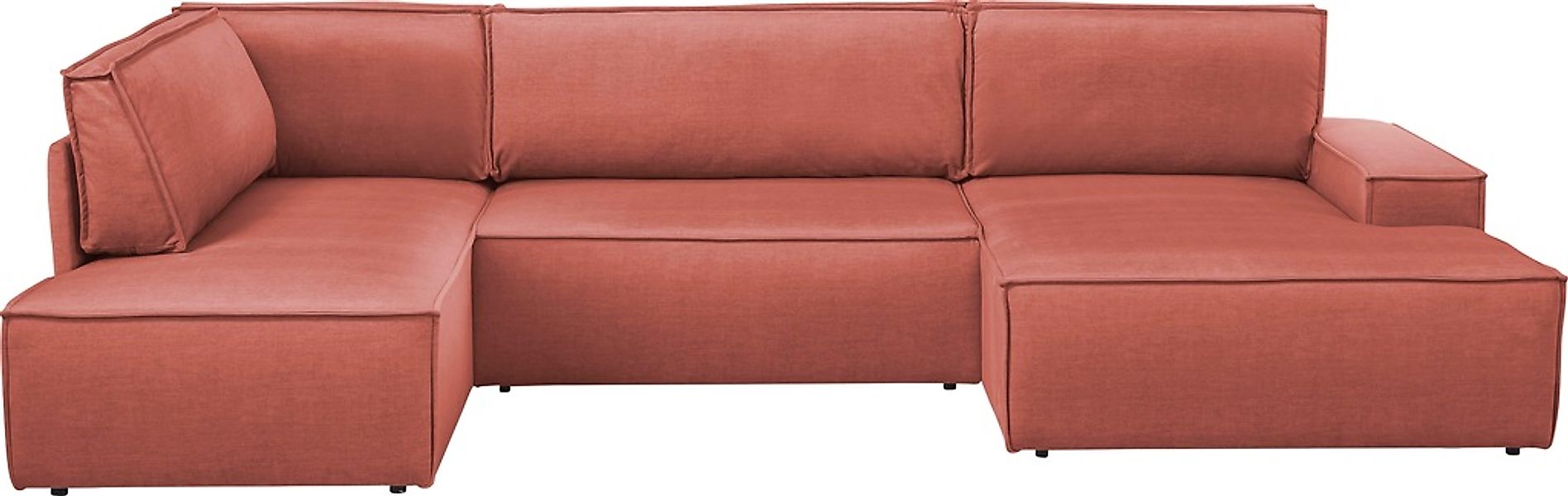 Home affaire Wohnlandschaft "SHERWOOD 329 cm, U-Form, Schlafsofa," Schlaffu günstig online kaufen