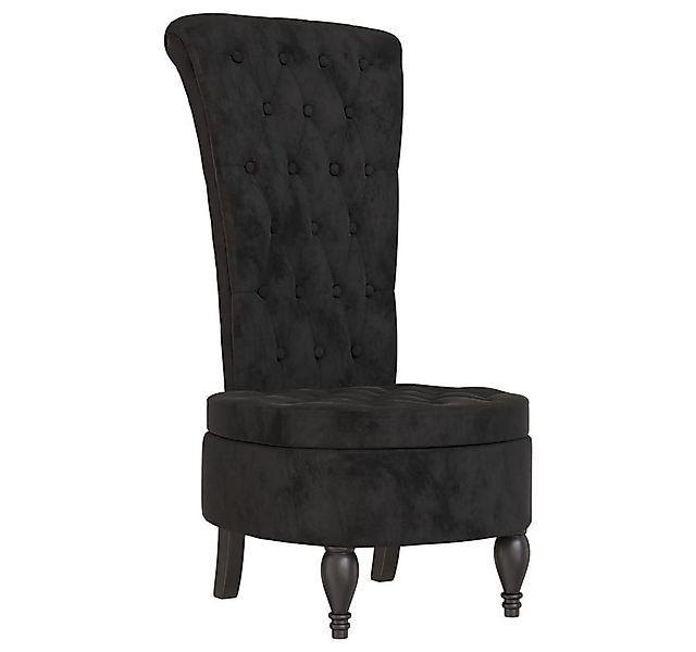 vidaXL Sessel Polsterstuhl mit Hoher Rückenlehne Schwarz Samt Knopfheftung günstig online kaufen