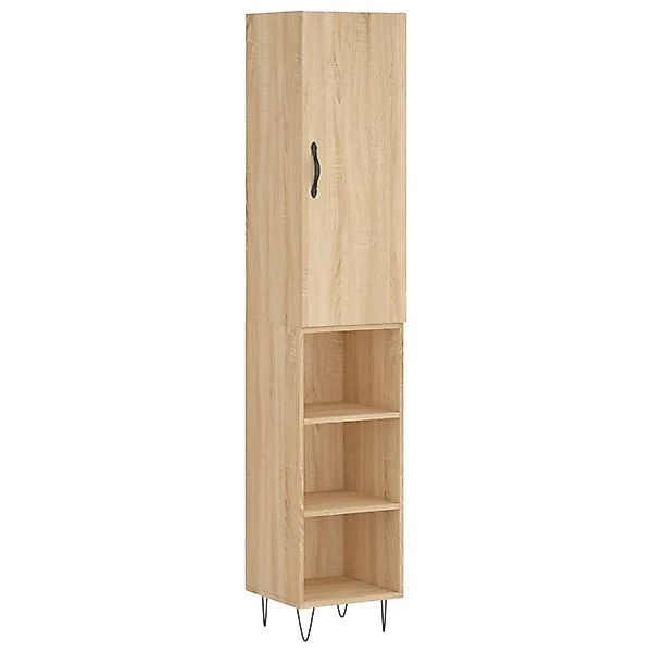 vidaXL Highboard Sonoma-Eiche 34,5x34x180 cm Holzwerkstoff 3199012 günstig online kaufen