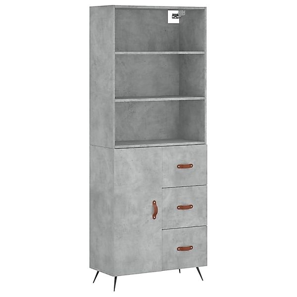 vidaXL Highboard Betongrau 69,5x34x180 cm Holzwerkstoff 3189417 günstig online kaufen