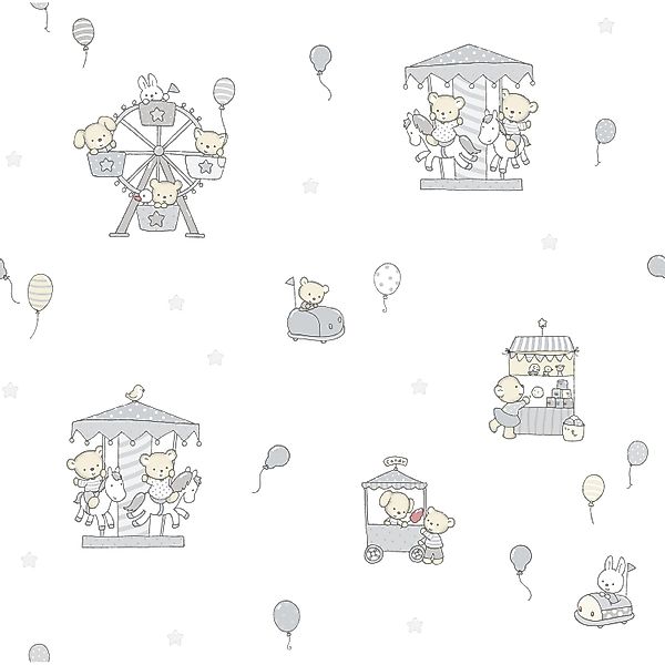 Sanders & Sanders Tapete Tiere Grau Und Weiß 53 Cm X 10 M - 640555 günstig online kaufen