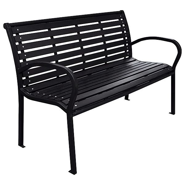 vidaXL Gartenbank Gartenbank Schwarz 116 cm günstig online kaufen