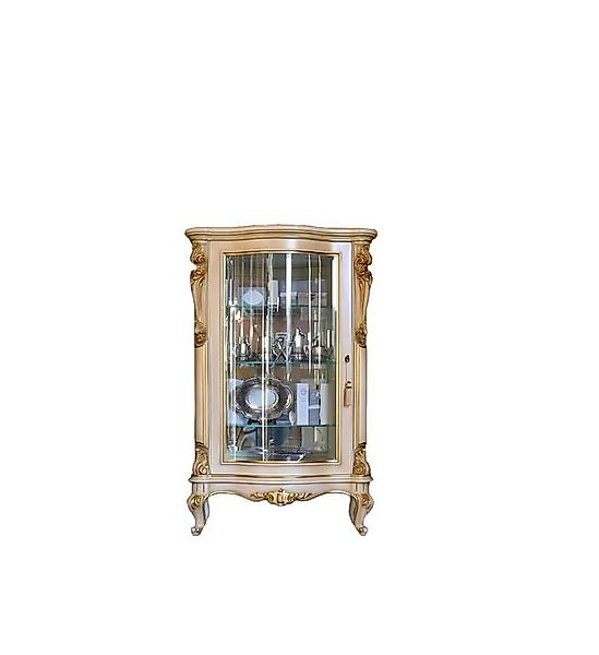 Xlmoebel Vitrine Luxuriöse Holzvitrine für das Wohnzimmer in Beige im Baroc günstig online kaufen