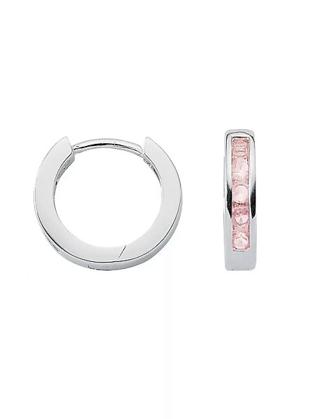 Adelia´s Paar Ohrhänger "925 Silber Ohrringe Creolen Ø 14,3 mm", mit Zirkon günstig online kaufen