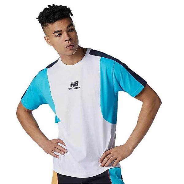 New Balance Athletics Color Block Kurzarm T-shirt S Virtual Sky günstig online kaufen