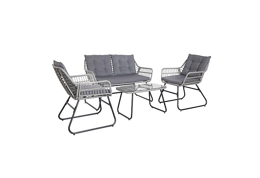 SVITA Gartenlounge-Set CAPRI, (Set, Tisch mit einem Stuhl und zwei Bänken), günstig online kaufen