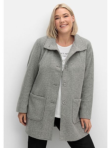Sheego Langjacke Große Größen in Woll-Optik, günstig online kaufen