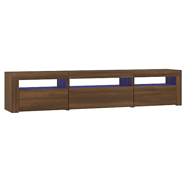 VidaXL TV-Schrank mit LED-Leuchten Braun Eichen-Optik 195x35x40 cm günstig online kaufen