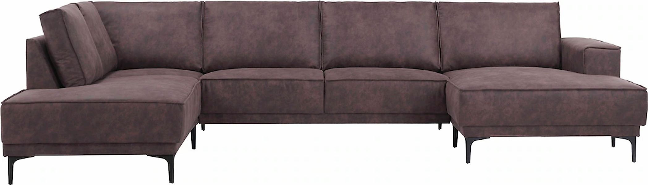 Places of Style Wohnlandschaft "XXL Sofa Oland, Struktur, Flachgewebe, Luxu günstig online kaufen