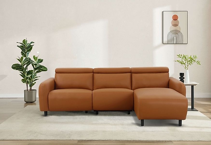 Home affaire Ecksofa »SKAANE Lederoptik, L-Form, 274 cm, manuelle/elektrisc günstig online kaufen