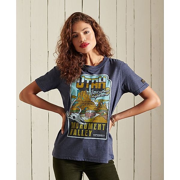 Superdry Heritage Mountain Kurzärmeliges T-shirt L Eclipse Navy Marl günstig online kaufen