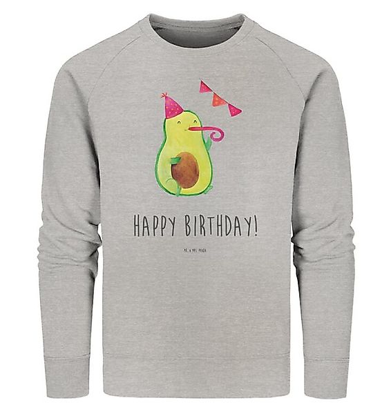 Mr. & Mrs. Panda Longpullover Avocado Geburtstag Größe M - Heather Grey - G günstig online kaufen