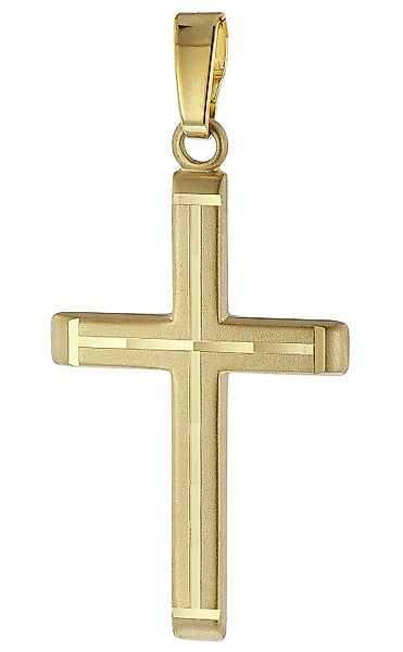 trendor Kreuzanhänger Kreuz- Gold 585 / günstig online kaufen