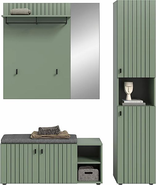 INOSIGN Garderoben-Set »TATIO, 4-tlg. Garderobenkombination, Breite: 161 cm günstig online kaufen