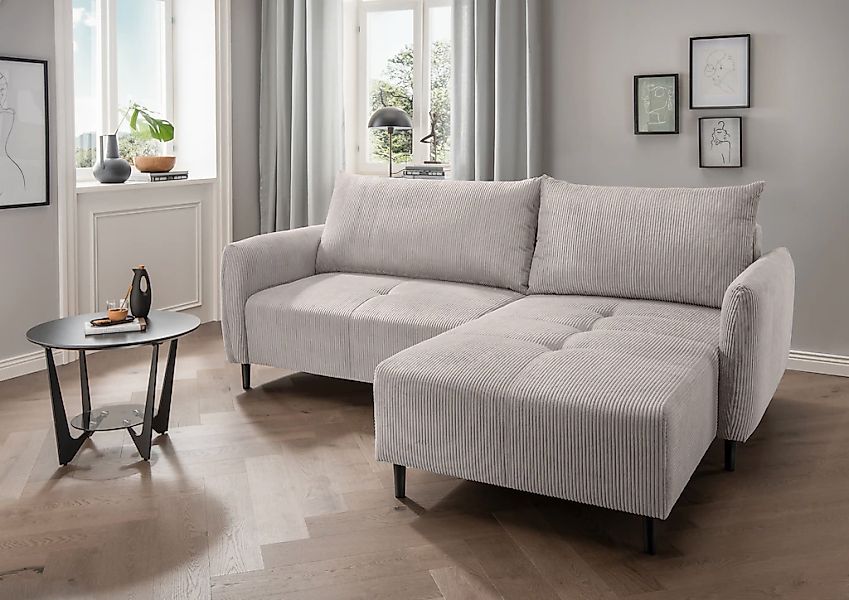 INOSIGN Ecksofa "Mara, L-Form, aktueller Cord Bezug und tolle Farben, schma günstig online kaufen