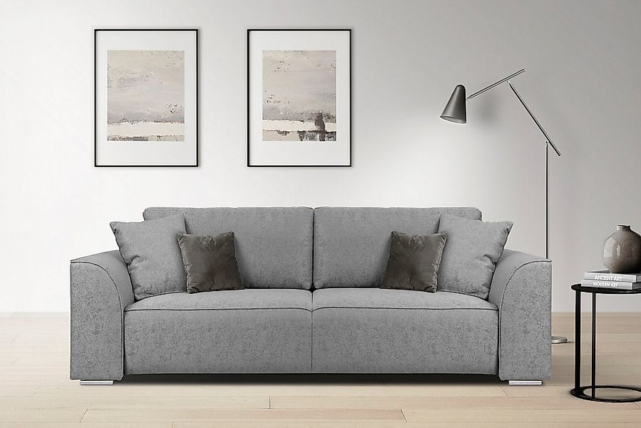 INOSIGN 3-Sitzer "BEATRICE, B: 250 cm - wahlweise mit Bettfunktion" u. Bett günstig online kaufen