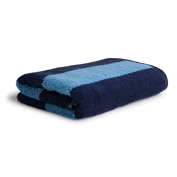 Möve Handtücher Superwuschel Blockstreifen - Farbe: deep sea/cornflower - 0 günstig online kaufen