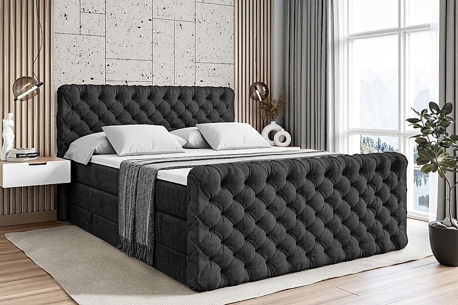 ALTDECOR Boxspringbett BOXI8-Z KING (Multipocket-Matratze H4, günstig online kaufen