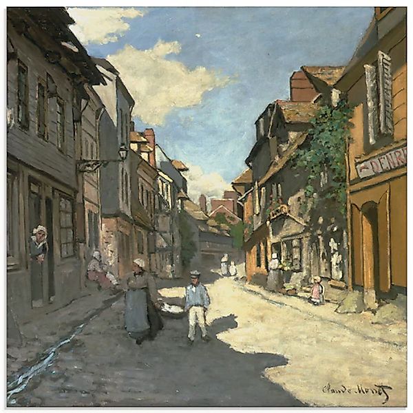 Artland Glasbild »Dorfstrasse, Normandie«, Gebäude, (1 St.), in verschieden günstig online kaufen