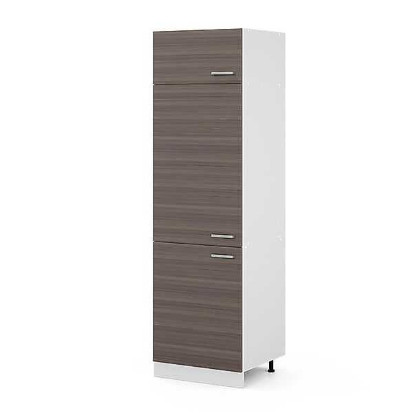 Vicco Kühlumbauschrank R-Line Hochschrank für die Küche Grau/Weiß 60 cm günstig online kaufen