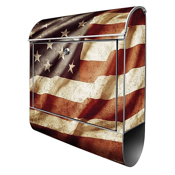 Banjado Design Briefkasten Silber Pulverbeschichtet 39x47x14cm 2 Schlüssel günstig online kaufen