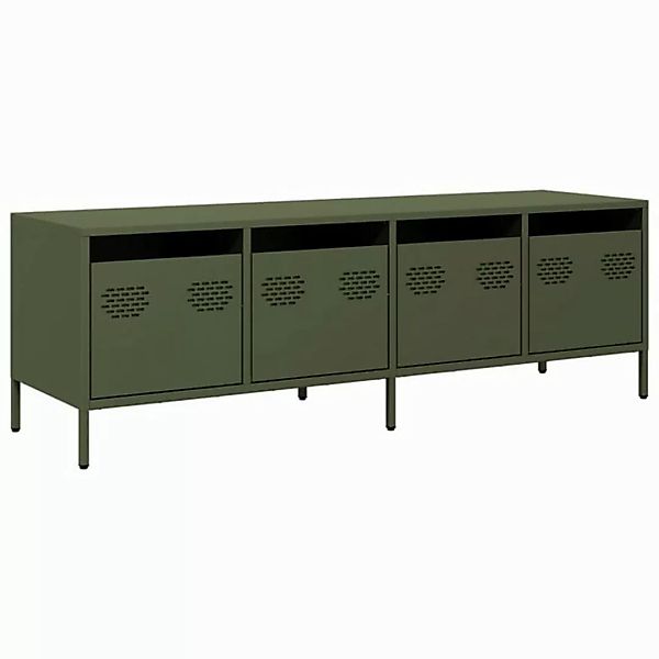 vidaXL Schrankmodule TV-Schrank Olivgrün 135x39x43,5 cm Kaltgewalzter Stahl günstig online kaufen