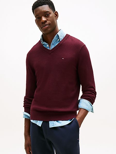 Tommy Hilfiger V-Ausschnitt-Pullover PIMA ORG CTN günstig online kaufen