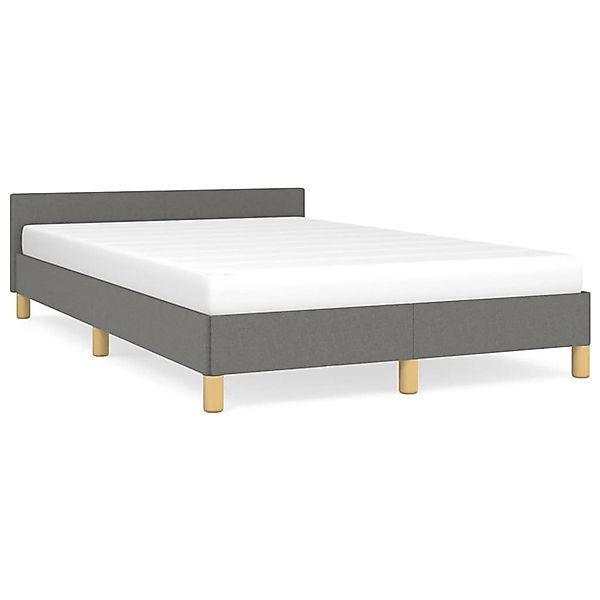 vidaXL Bettgestell ohne Matratze Dunkelgrau 120x190 cm Stoff 379535 günstig online kaufen