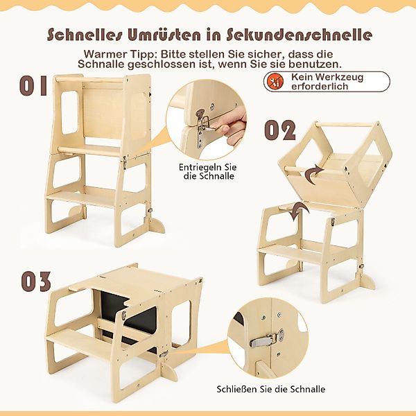 COSTWAY Tritthocker, 3 in 1 Kinder günstig online kaufen