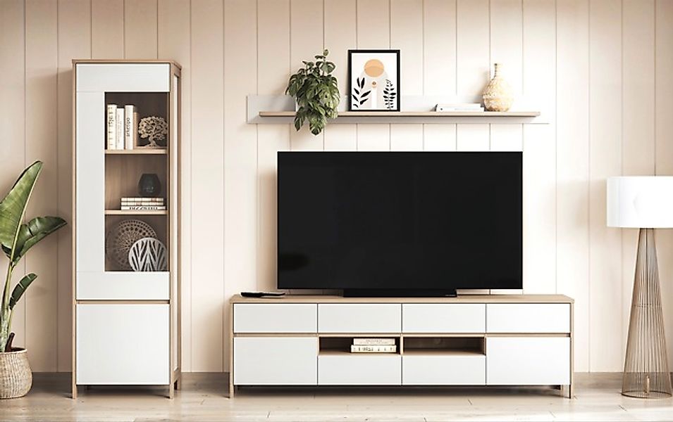 Home affaire Wohnwand »Stranda, moderne Anbauwand, Komplettset im Scandi-St günstig online kaufen