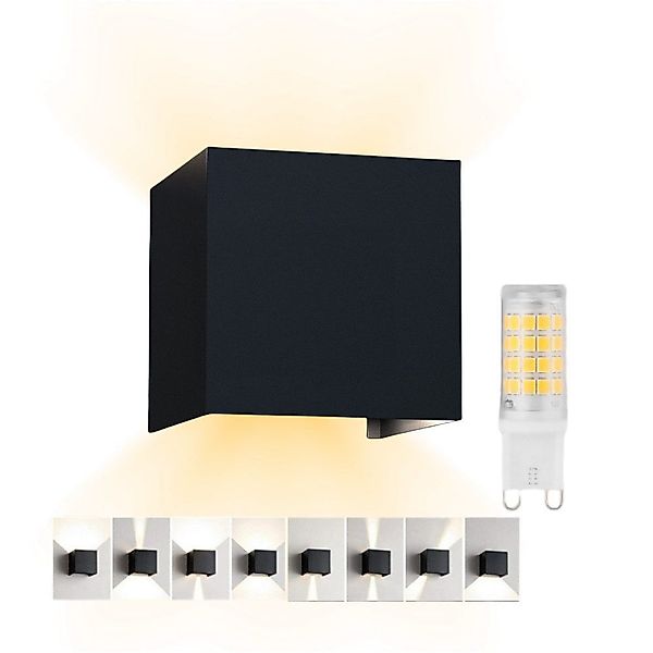 LETGOSPT Wandleuchte LED Aluminium Wandlampe mit günstig online kaufen
