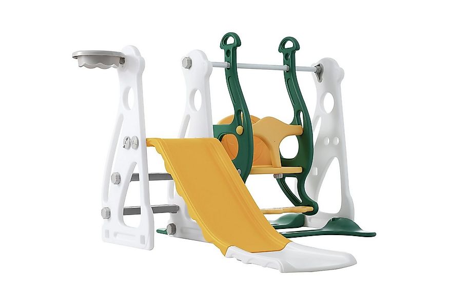 Merax Rutsche inkl. Rutsche, Schaukel, Treppe und Basketballkorb, 4-in-1 Ki günstig online kaufen