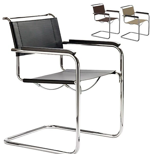 THONET Stahlrohr-Freischwinger S 34 mit Armlehnen | KONFIGURATOR | Sitz u. günstig online kaufen