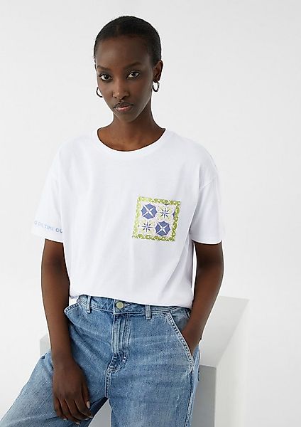 comma Kurzarmshirt T-Shirt T-Shirt im Relaxed Fit mit Brusttasche günstig online kaufen