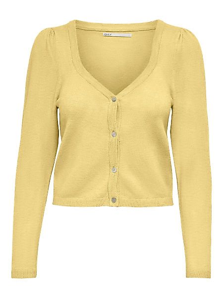 ONLY Sweetheart- Strickjacke Damen Gelb günstig online kaufen