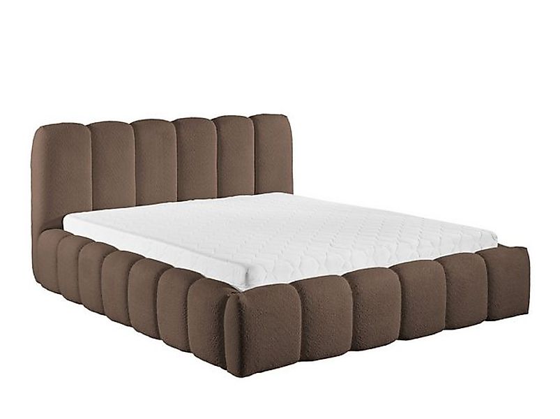 yourhouse24 Polsterbett Micandi Doppelbett Bettgestell Lattenrost Bouclé günstig online kaufen