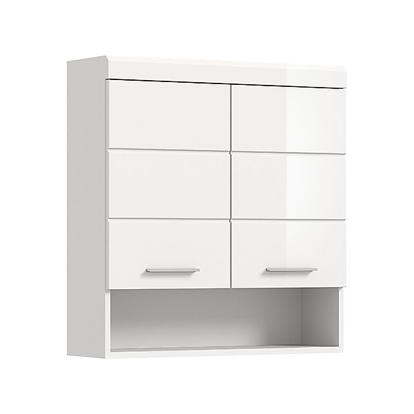 Hängeschrank 74 cm x 79 cm x 24 cm Front Weiß Hochglanz FSC® günstig online kaufen