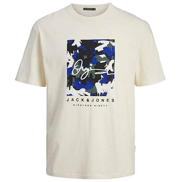 Jack&Jones T-Shirt mit Label-Print Farbe creme Größe: 3XL günstig online kaufen