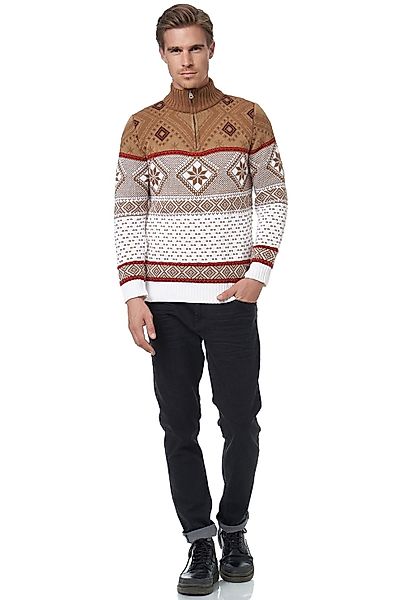 Rusty Neal Strickpullover mit winterlichem Muster günstig online kaufen