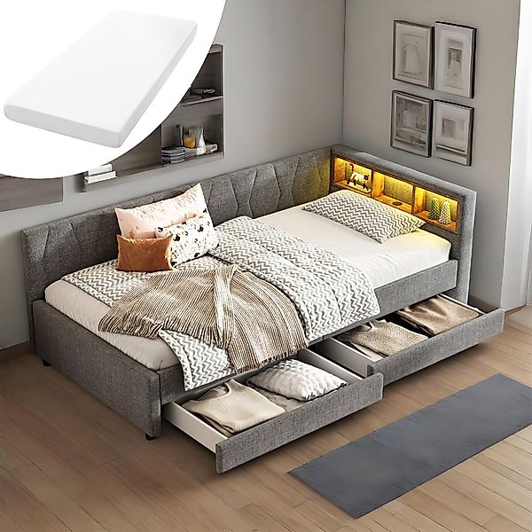OKWISH Schlafsofa Polsterbett Stauraumbett, Kinderbett mit günstig online kaufen