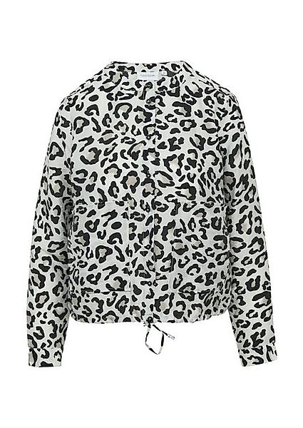 comma casual identity Langarmbluse Strukturierte Bluse mit aufgesetzten Tas günstig online kaufen