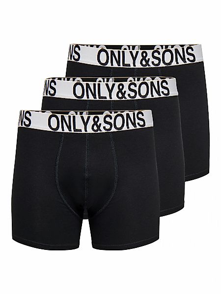 ONLY & SONS Trunk "ONSBASIC SOLID BOXER 3PACK NOOS" Packung, 3 Stk. Baumwol günstig online kaufen