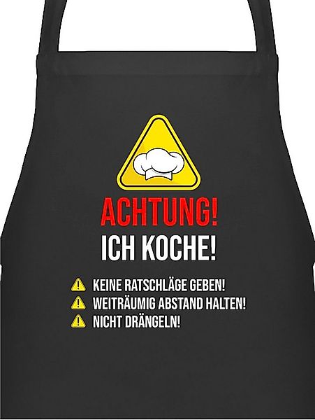 Shirtracer Kochschürze Achtung Ich koche - Geschenk Köche Koch Köchin Gesch günstig online kaufen