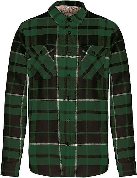 Kariban Outdoorhemd Herren Karo-Hemdjacke mit Sherpa-Futter günstig online kaufen