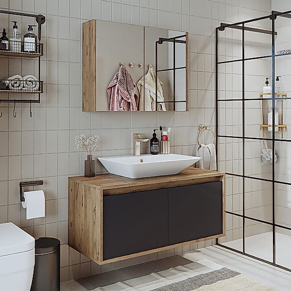 Roomart Badmöbel-Set ATL-3TLG-100, (Badezimmermöbel Set Unterschrank günstig online kaufen