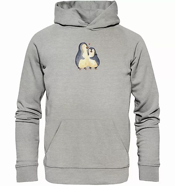 Mr. & Mrs. Panda Hoodie Größe L Pinguin umarmen - Heather Grey - Geschenk, günstig online kaufen