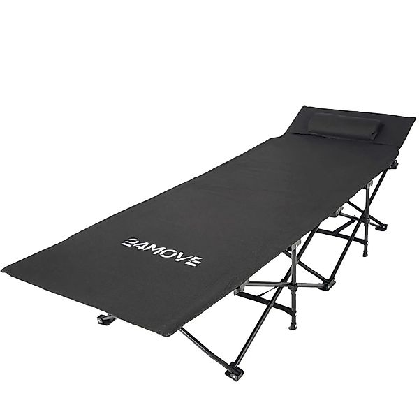 24Move Feldbett Campingbett Faltbar Bis 150 Kg Schwarz günstig online kaufen