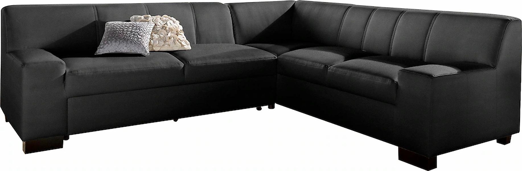 DOMO collection Ecksofa »Norma Top, elegant und modern, flache Armlehnen, L günstig online kaufen